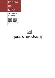 ACCESS XP BÁSICO - CEPA Los Llanos, Albacete