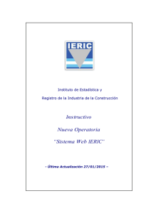 Instructivo Nueva Operatoria “Sistema Web IERIC”