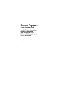 Page 1 Banco de Finanzas e Inversiones, S.A. Cuentas Anuales