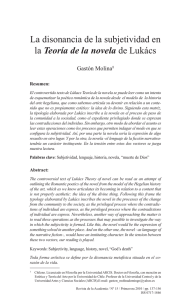 La disonancia de la subjetividad en la Teoría de la novela de Lukács