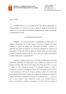 Acuerdo 60-2015 de 27 de octubre Anulación del procedimiento por