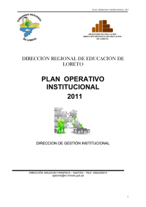 plan operativo institucional 2011