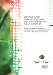 metodologías para el monitoreo de la biodiversidad en la