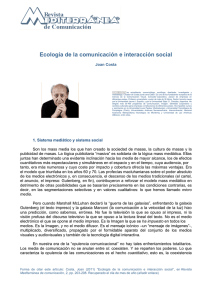 Ecología de la comunicación e interacción social