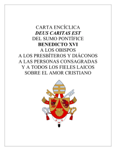 carta encíclica deus caritas est del sumo pontífice