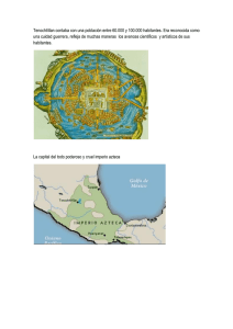 Tenochtítlan contaba con una población entre 60.000 y