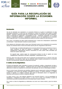 guía para la recopilación de información sobre la economía informal