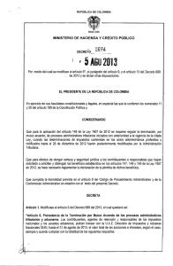 decreto 1694 del 05 de agosto de 2013
