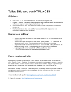 Taller: Sitio web con HTML y CSS Objetivos