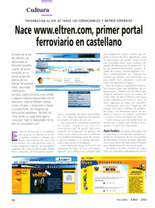 Nace www.eltren.com, primer portal ferroviario en