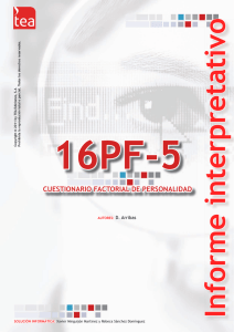 16PF-5 - Cuestionario Factorial de Personalidad. 5ª