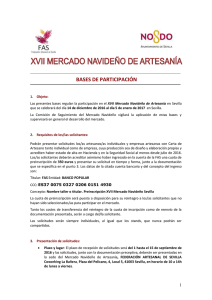 BASES DE PARTICIPACIÓN - Federación Artesanal de Sevilla