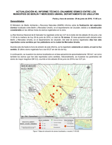 actualización #2. informe técnico: enjambre sísmico entre los