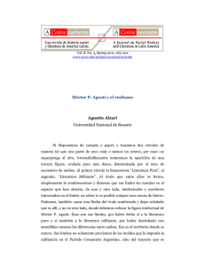 Héctor P. Agosti y el realismo Agustín Alzari Universidad Nacional