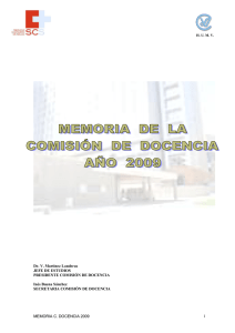 Memoria C. Docencia 2009