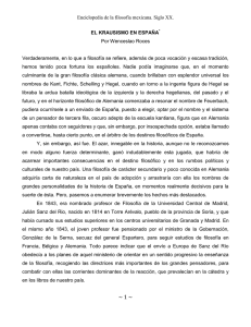 El Krausismo en España - division de ciencias sociales y
