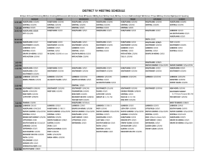 DISTRICT IV MEETING SCHEDULE