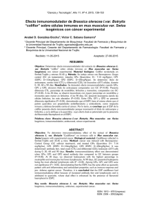 Efecto inmunomodulador de Brassica oleracea l.var. Botrytis “coliflor