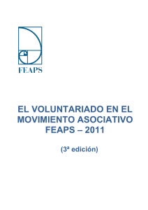 el voluntariado en el movimiento asociativo feaps – 2011