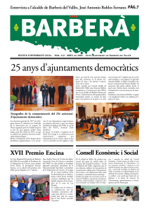 Revista d`Informació Local Barberà. Núm. 212