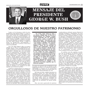 mensaje del presidente george w. bush
