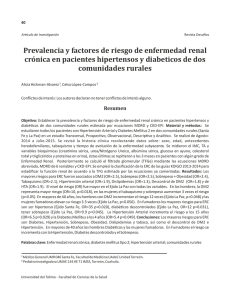 PREVALENCIA Y FACTORES DE RIESGO DE ENFERMEDAD