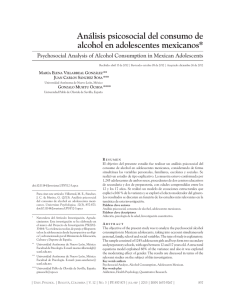 Análisis psicosocial del consumo de alcohol en adolescentes