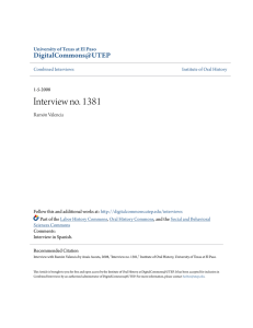 Interview no. 1381 - DigitalCommons@UTEP