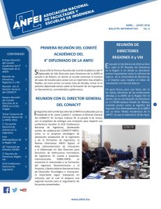 Boletín Informativo de la ANFEI. Año 1 No. 5 abril – junio del 2016