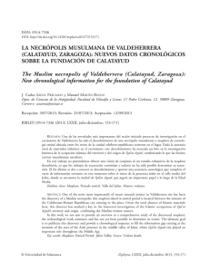La necrópolis musulmana de Valdeherrera (Calatayud, Zaragoza