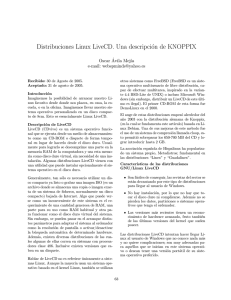 Distribuciones Linux LiveCD. Una descripci¶on de KNOPPIX - UAM-I