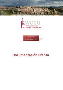 Documentación Prensa - Universidad Católica de Ávila