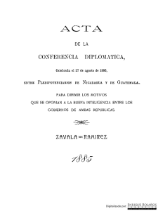 Acta Conferencia Diplomática Zavala- Ramírez