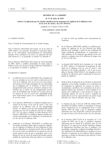 Decisión de la Comisión, de 25 de junio de 2010, relativa a la