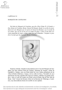 CAPÍTULO VI MARQUÉS DE CASTELNOU Del título de Marqués de
