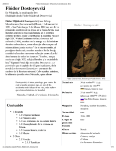 Fiódor Dostoyevski - Fundación Cultura Vallenata