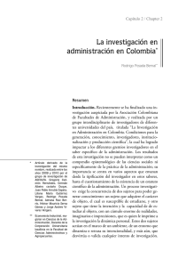 La investigación en administración en Colombia*