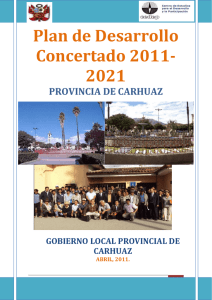 Plan de Desarrollo Concertado - Municipalidad Provincial de Carhuaz