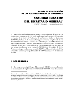 segundo informe del secretario general1