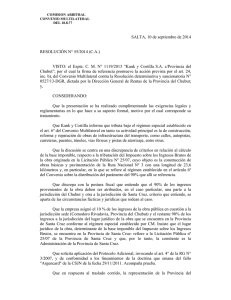 kank y costilla s.a. - Comisión Arbitral del Convenio Multilateral