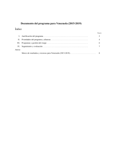 Documento del programa para Venezuela (2015