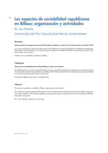 Los espacios de sociabilidad republicana en Bilbao: organización y