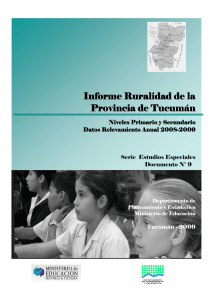 Informe Ruralidad de la idad de la idad de la Provincia de Tucumán