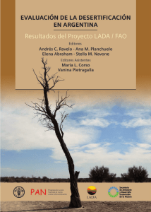 Evaluacion de la desertification en Argentina