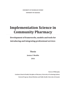 Implementation Science in Community Pharmacy