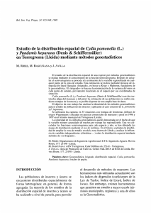 Estudio de la distribución espacial de Cydia pomonella (L.) y