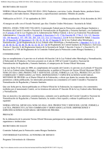 Norma Oficial Mexicana NOM-243-SSA1-2010