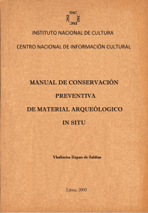 manual de conservación . . preventiva de material arqueólogico in situ