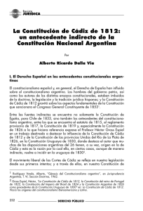La Constitución de Cádiz de 1812: un antecedente indirecto de la