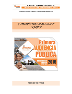 Resumen Ejecutivo - Gobierno Regional de San Martín